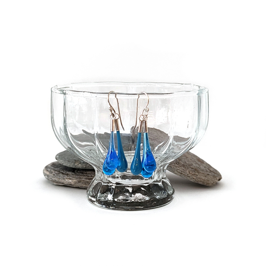 Eardrop Cluster Earrings Teal