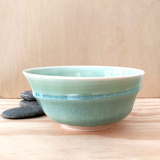 Small Sea Foam Footed Bowl