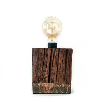 Days Bay Wharf Reclaimed Jarrah Lamp with Original Copper