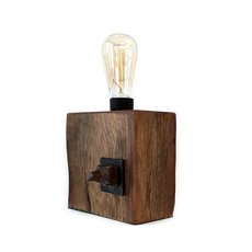 Days Bay Wharf Reclaimed Jarrah Lamp with Iron Bolt-artists-and-brands-The Vault