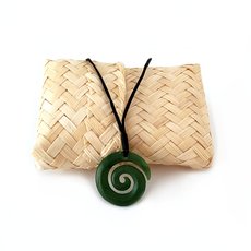 Pounamu Pendant Open Koru-jewellery-The Vault