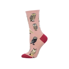 Woman's Socks Parliament of Owls Pink-artists-and-brands-The Vault