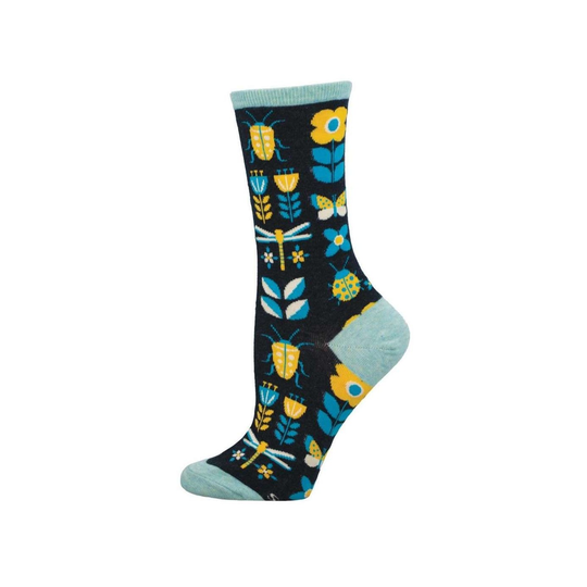 Woman's Socks Sorry to Bug You Navy Heather