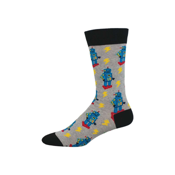Men's Socks Chrarge of the Robots Light Gray Heather