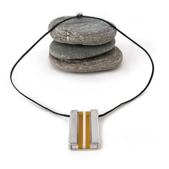 Yellow White Acrylic Aluminium Pendant
