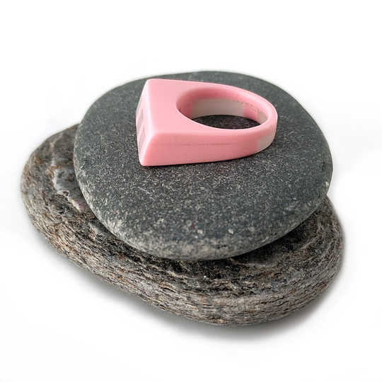 Pink Opal Acrylic Ring