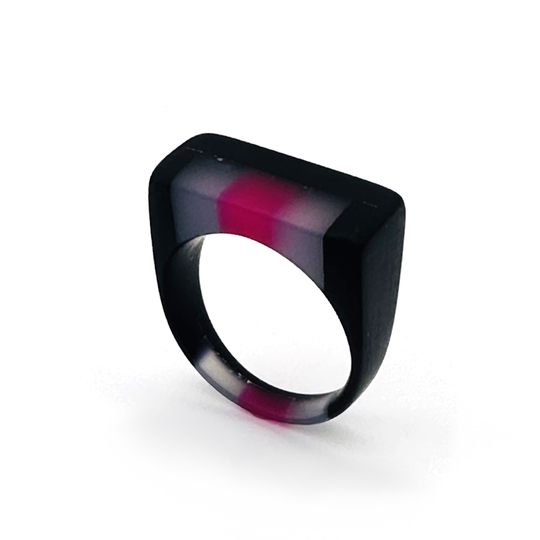 Black Rose Opal Acrylic Ring