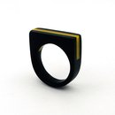 Black Yellow Acrylic Ring