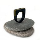 Black Yellow Acrylic Ring