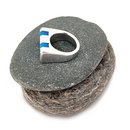 Bright Blue Acrylic Thick Aluminium Ring