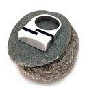 Translucent Blue Thick Aluminium Ring