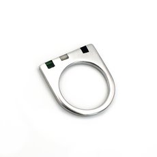 Translucent Green Black Clear Acrylic Brass Thin Aluminium Ring-jewellery-The Vault