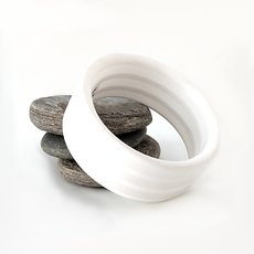 White Opal Acrylic 4 Strip Bangle-jewellery-The Vault