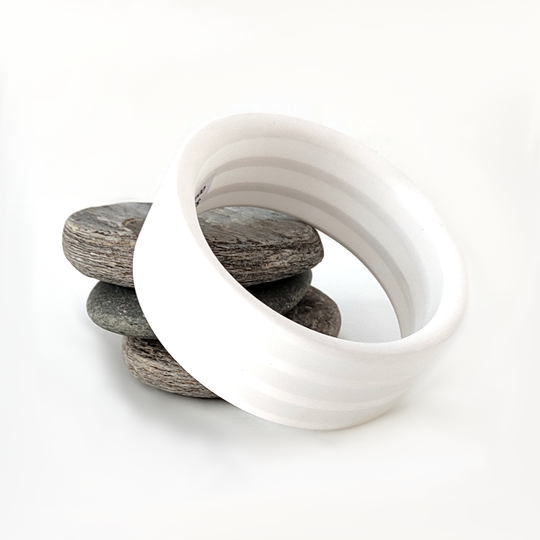 White Opal Acrylic 4 Strip Bangle