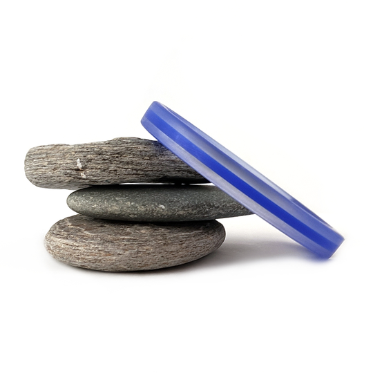 Blue Clear Acrylic 2 Strip Bangle