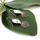 Small Kawakawa Double Dangles Earrings with Copper