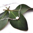 Pearl on Paperclip Chain Necklace
