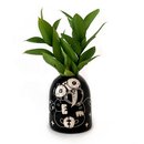 Large Tiki Vase Black 