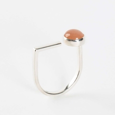 Lei Ring Peach Moonstone-jewellery-The Vault