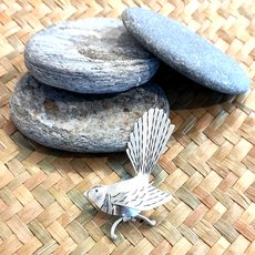 Fantail Brooch Silver-jewellery-The Vault