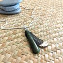 Silver Huia Pendant with Greenstone