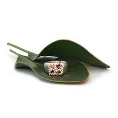 Tidal Ring Silver Synthetic Sapphires Multi-jewellery-The Vault