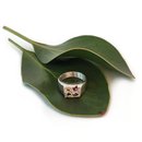 Tidal Ring Silver Synthetic Sapphires Multi