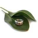 Cigar Ring Silver Synthetic Sapphires Multi