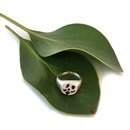 Insignia Round Ring Silver Synthetic Sapphires Blue