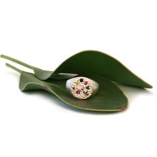 Fresh Ring Silver Synthetic Sapphires Multi-jewellery-The Vault