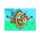 Flying Tiger Flaming Hoop A3 Print