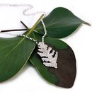 Leaf Imprint Pendant Silver