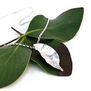 Large Autumn Leaf Pendant Silver
