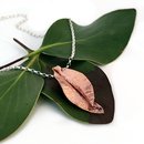 Large Autumn Leaf Pendant Copper