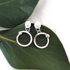 Galactic Stud Earrings Silver-jewellery-The Vault