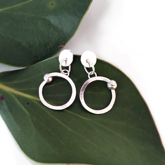 Galactic Stud Earrings Silver