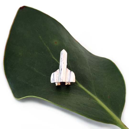 Rocket Pin with Brass Exhausts