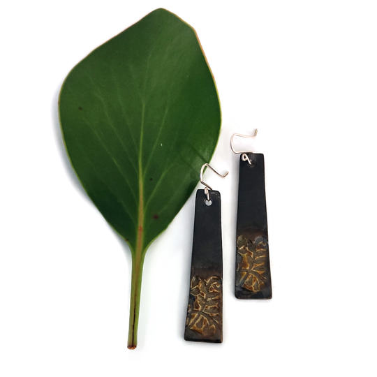 Porcelain Earrings Long Rectangle