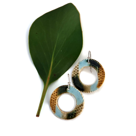 Porcelain Earrings Large Donut