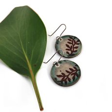 Porcelain Earrings Disc-jewellery-The Vault