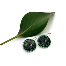Porcelain Earrings Disc-jewellery-The Vault
