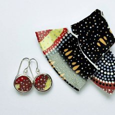 Tobwabba Art Porcelain Round Earrings-jewellery-The Vault