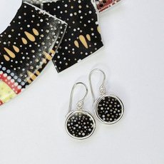 Tobwabba Art Porcelain Round Earrings-jewellery-The Vault