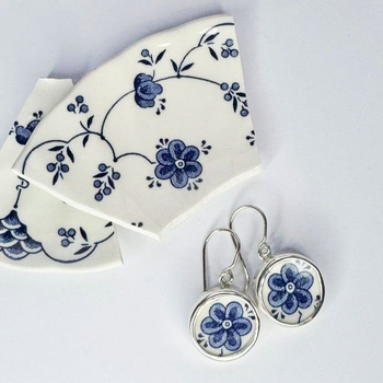 Churchill Round Fine Bone China Earrings