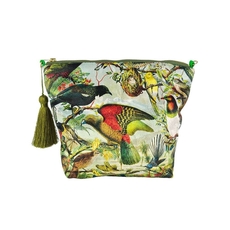 NZ Native Birds Velvet Cosmetic Bag-artists-and-brands-The Vault