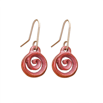 Copper Koru Drop Earrings