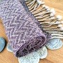 Possum Merino Scarf Purple Zig Zag