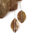 Autumn Leaf Earrings Brass Patina 