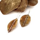 Autumn Leaf Earrings Brass Patina 