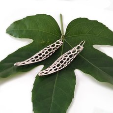 Archaea Long Leaf Earrings-jewellery-The Vault